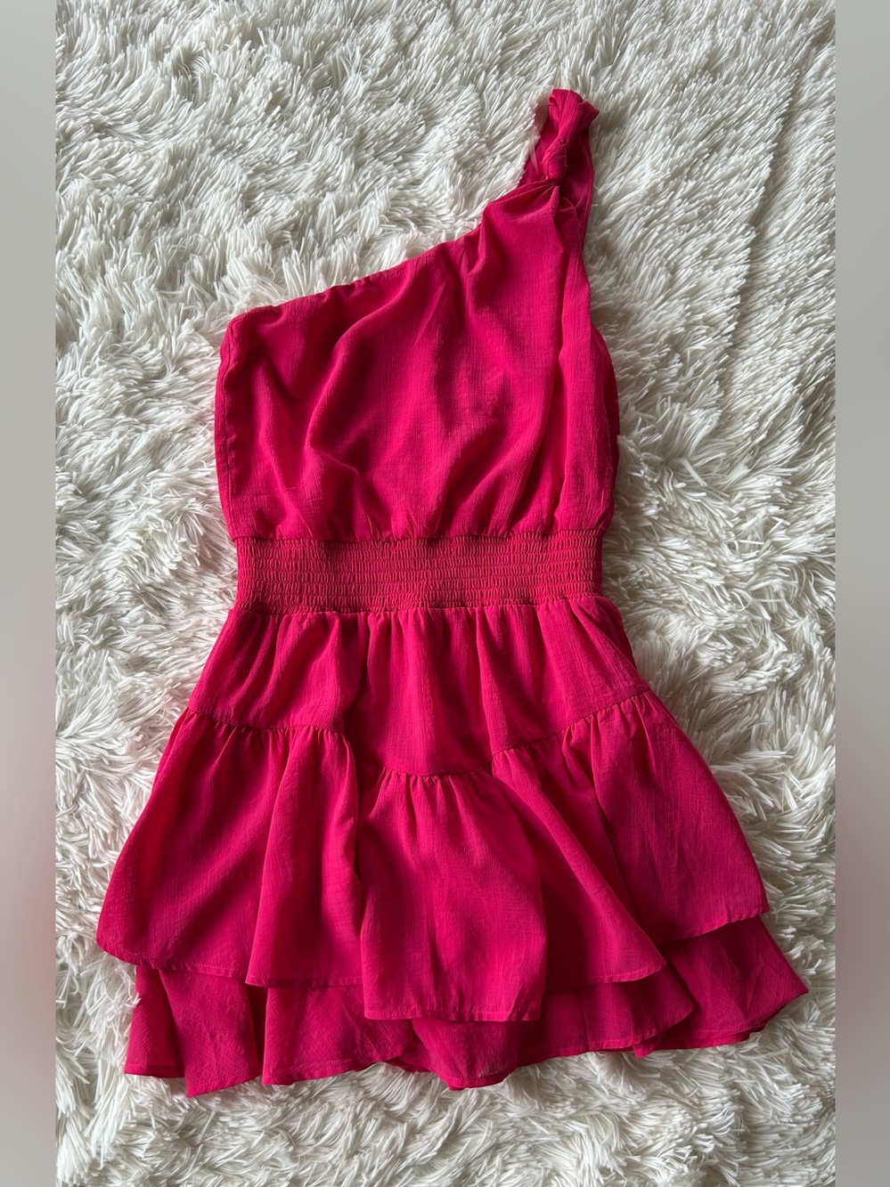 Altar'd State | One-Shoulder Pink Mini Dress